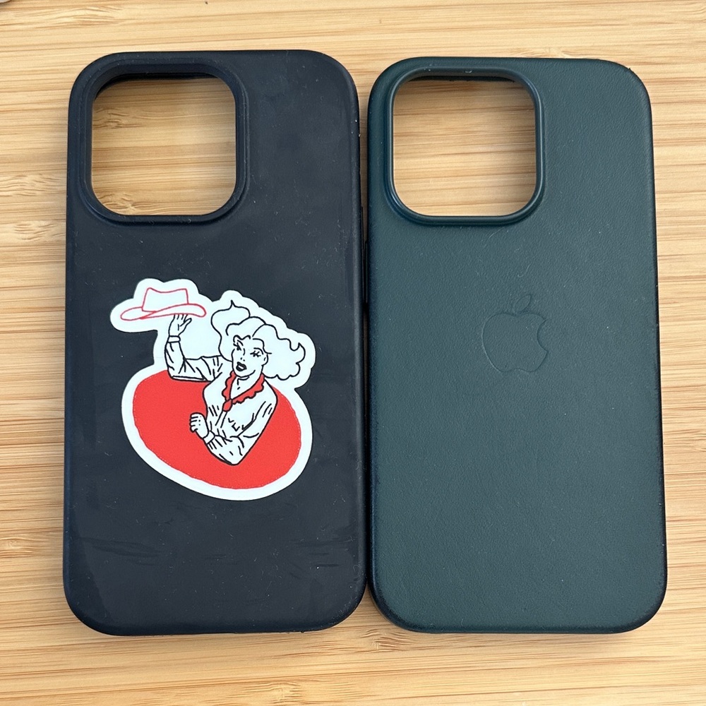 Apple iPhone Black and Dark Green Cases